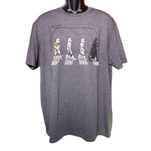 Star Wars Mad Engine Storm Troopers/Darth Vader  Gray Short Sleeve T-shirt Sz XL